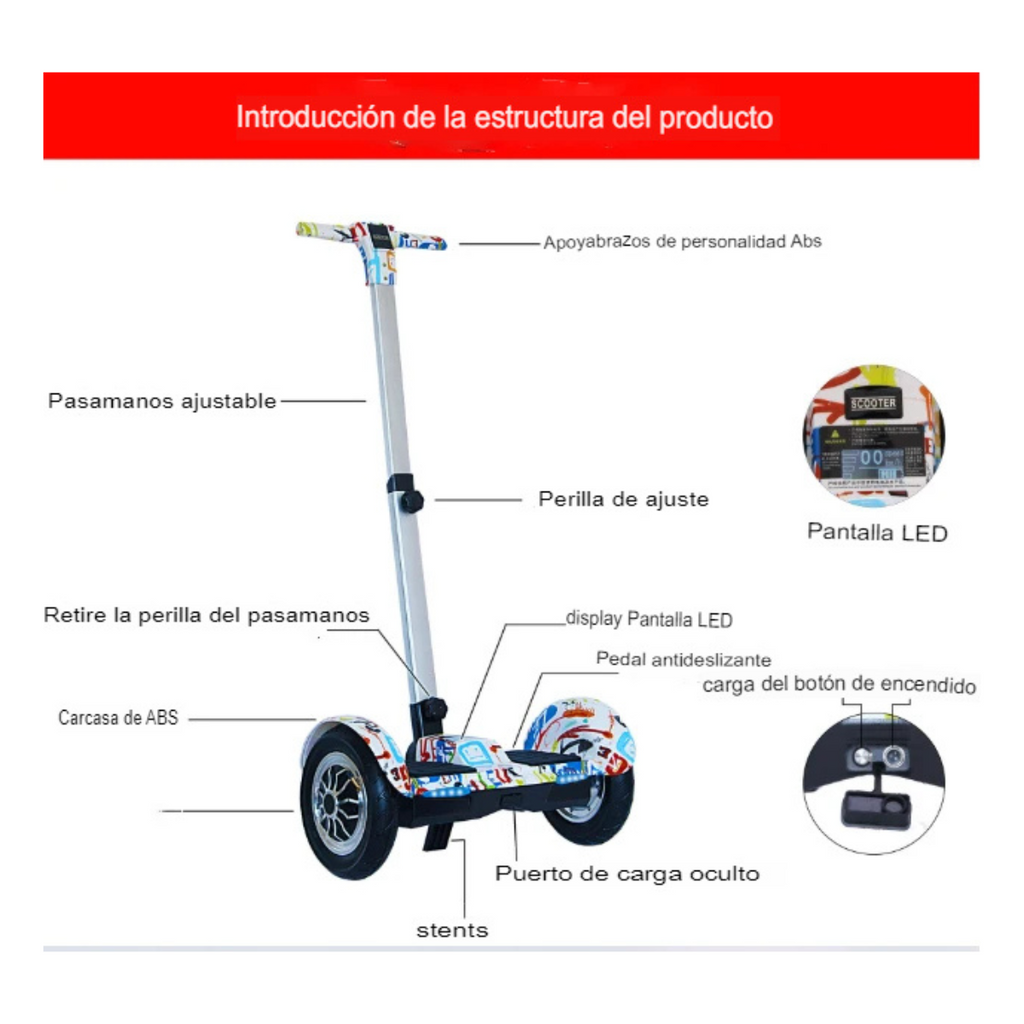 Scooter Eléctrico Smart Balance de 10".