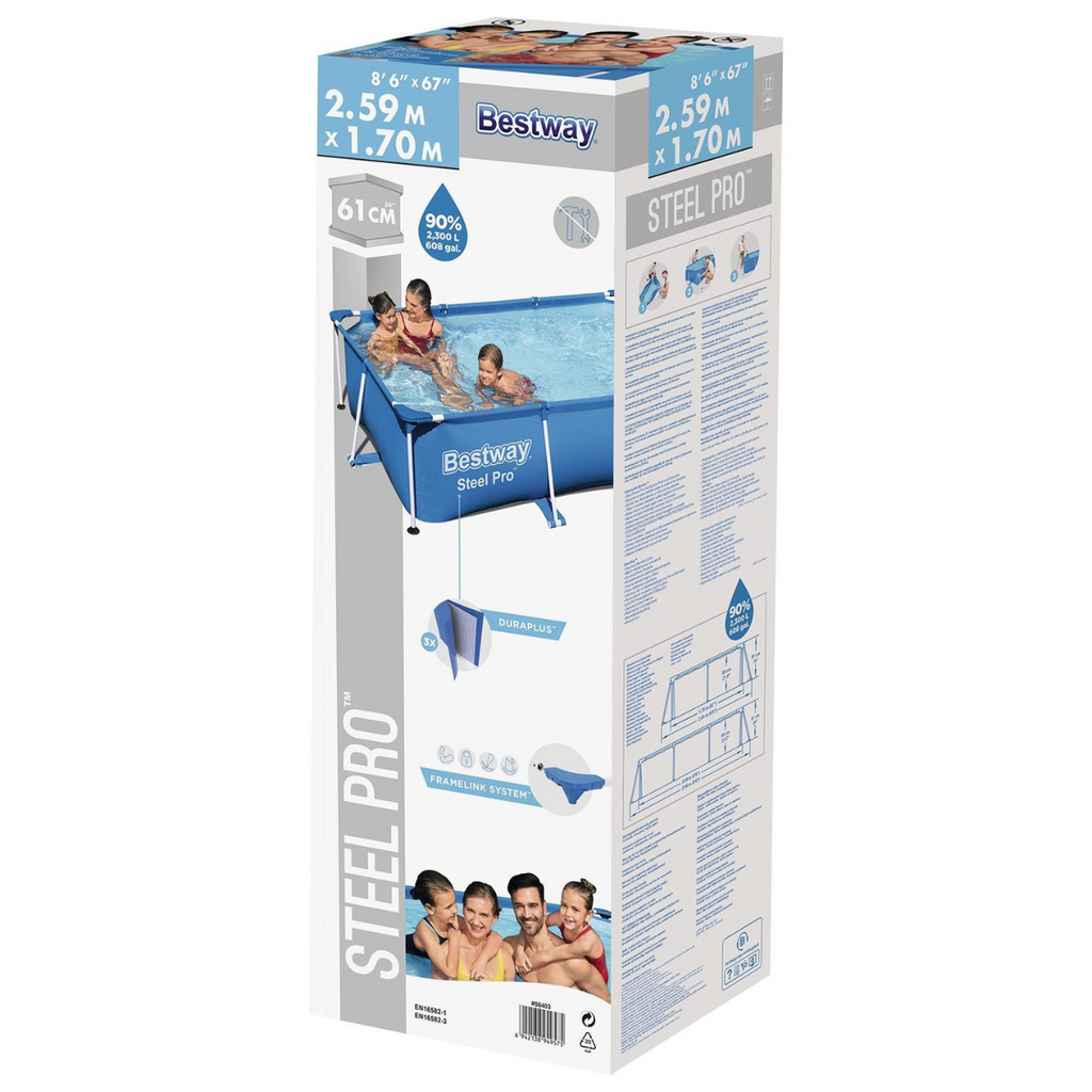 Piscina Rectangular Familiar 2.6m x 1.7m.