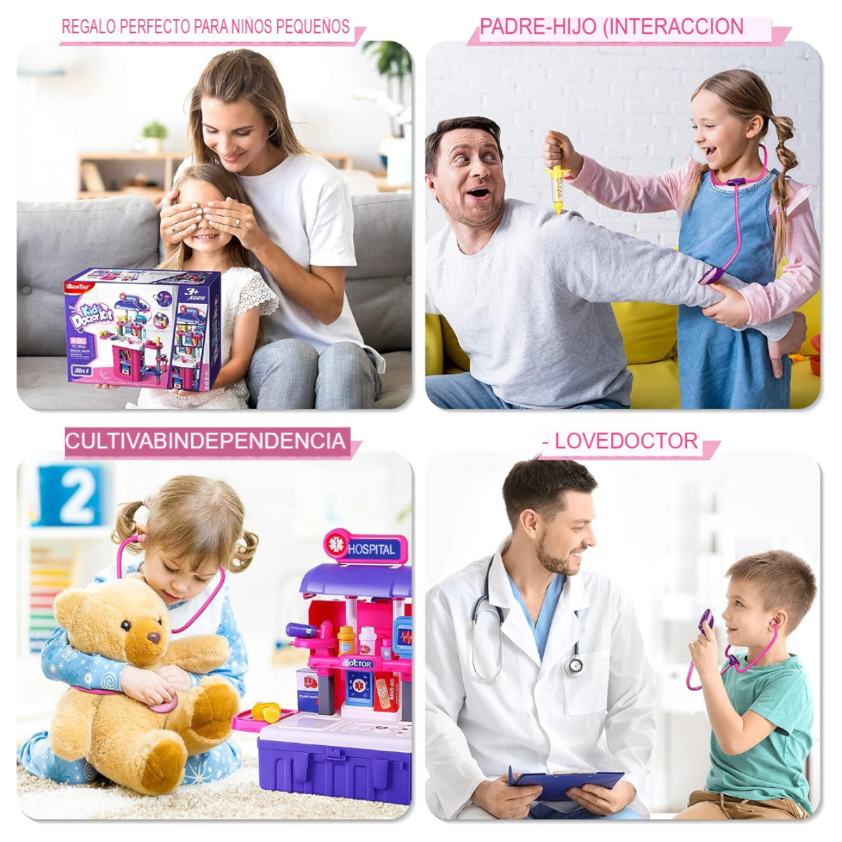 Maleta Juguete 2 en 1: Enfermería Niña.