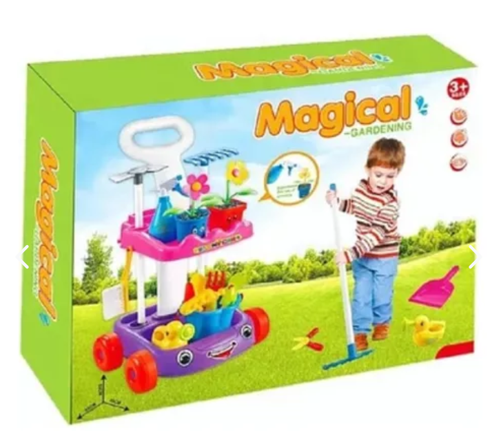 Juguete Carro de Limpieza y Jardinería.