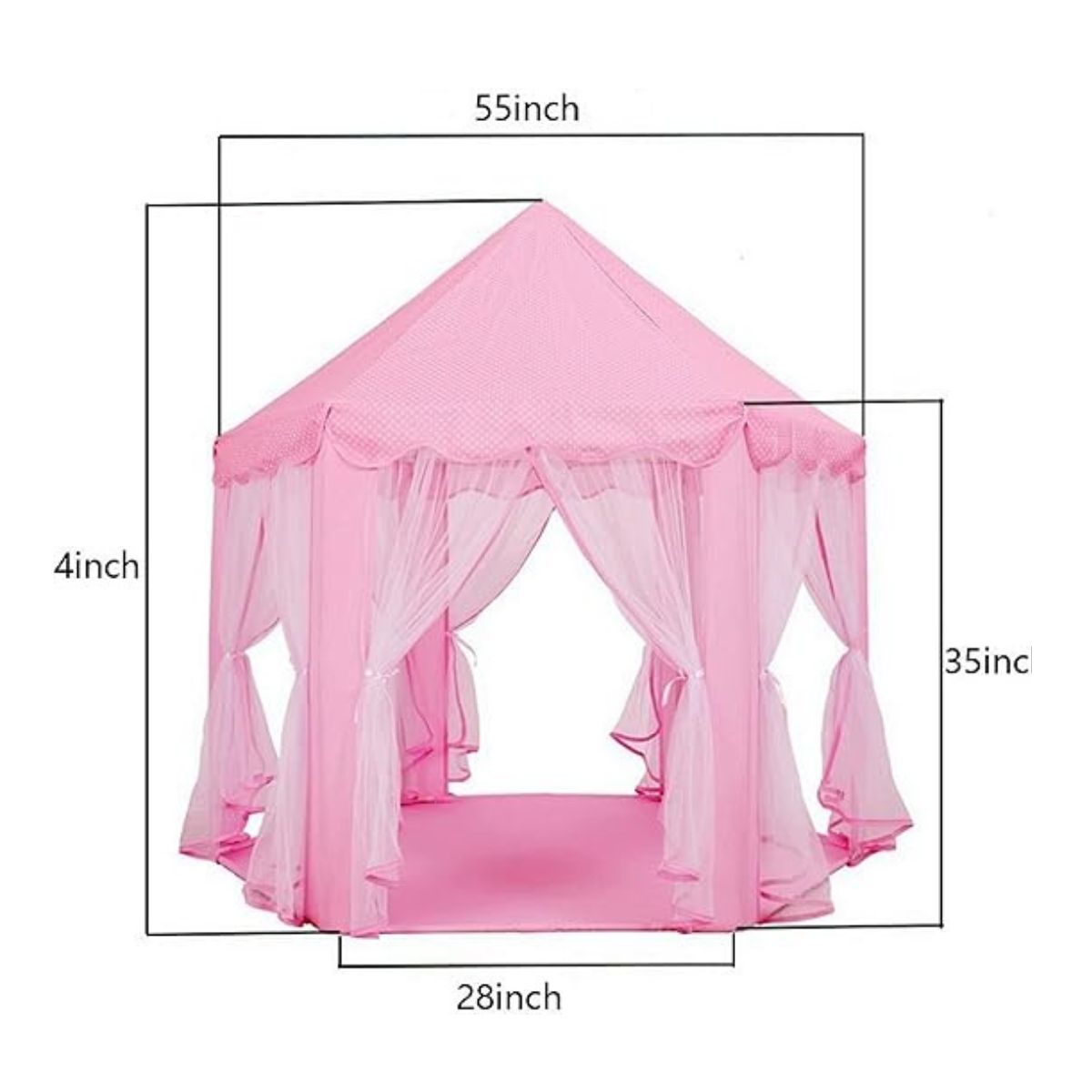 Carpa en forma de castillo de princesa.